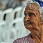 elderly woman looking off-camera